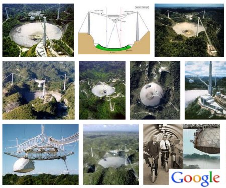 ARECIBO teleskop na obrázích z Google